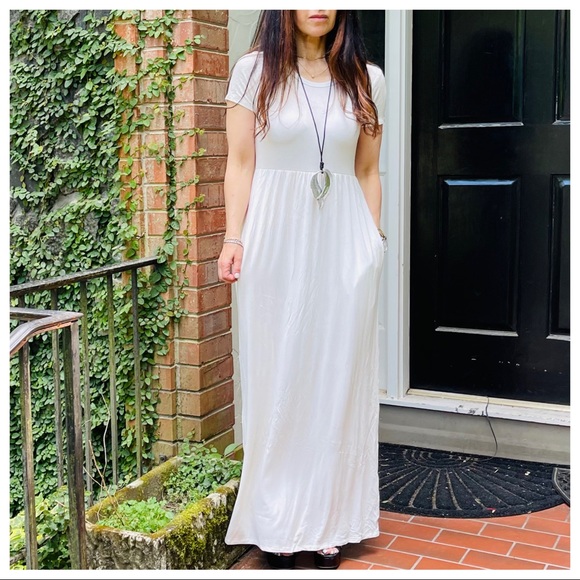 Boho fabulous side pockets Empire waist maxi dress - Picture 4 of 8
